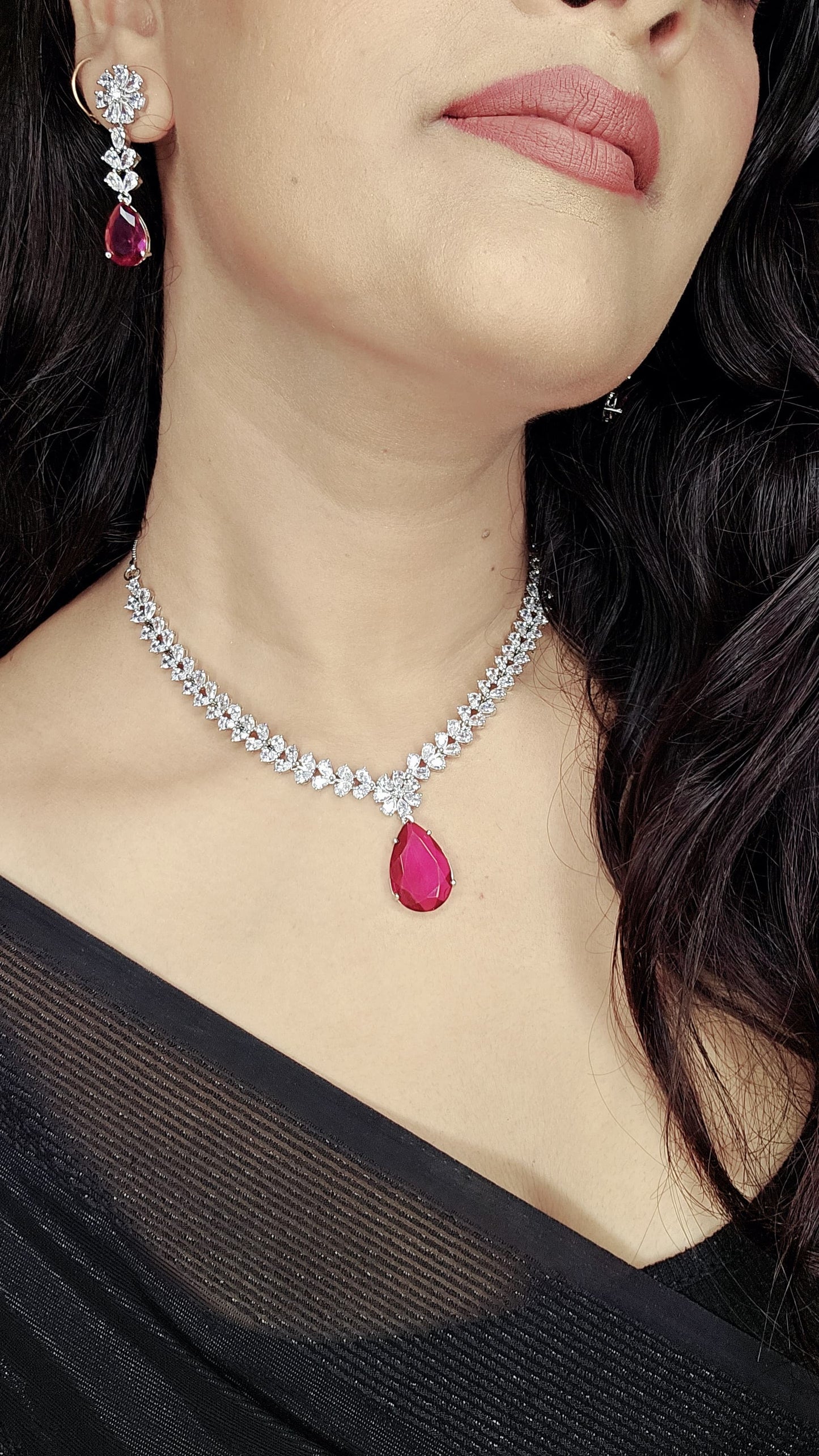 Ruby Drop Necklace
