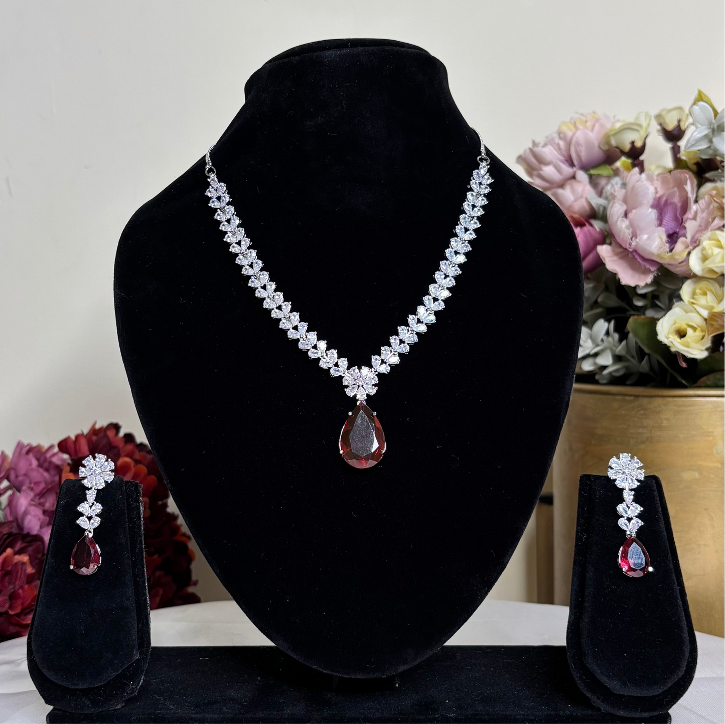 Ruby Drop Necklace