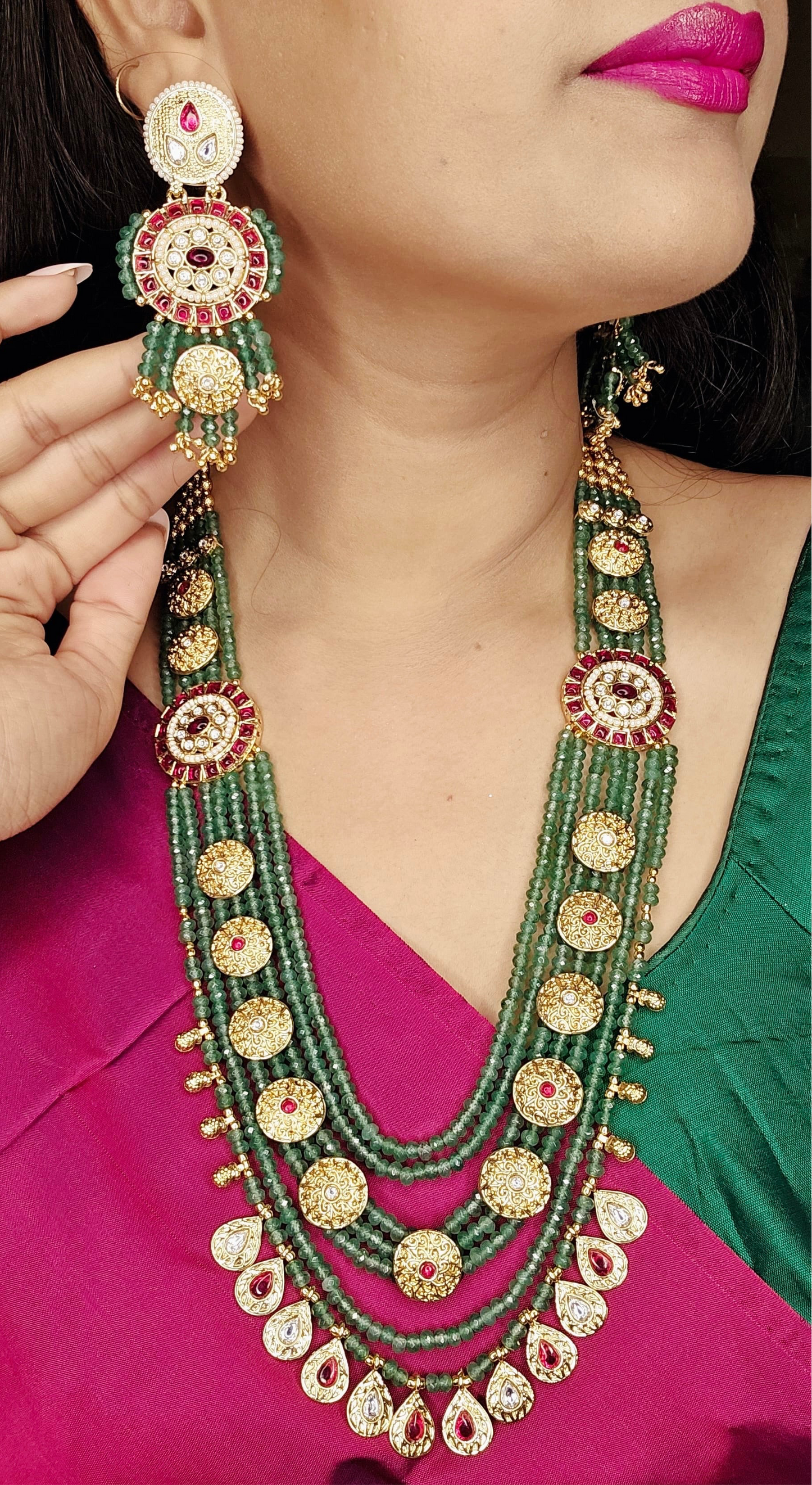 Rani Haar- Green Stone Neckalce