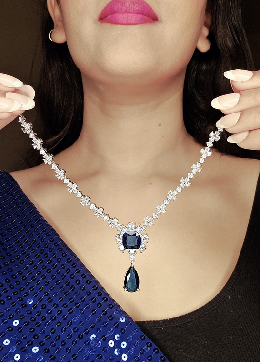 Sapphire Drop Necklace