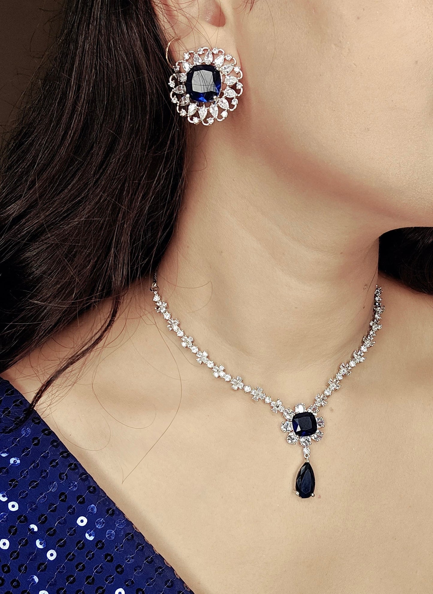 Sapphire Drop Necklace