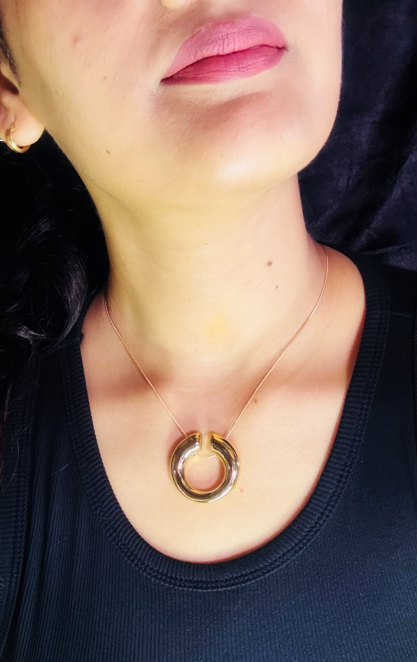 Sterling Gold Round Pendant