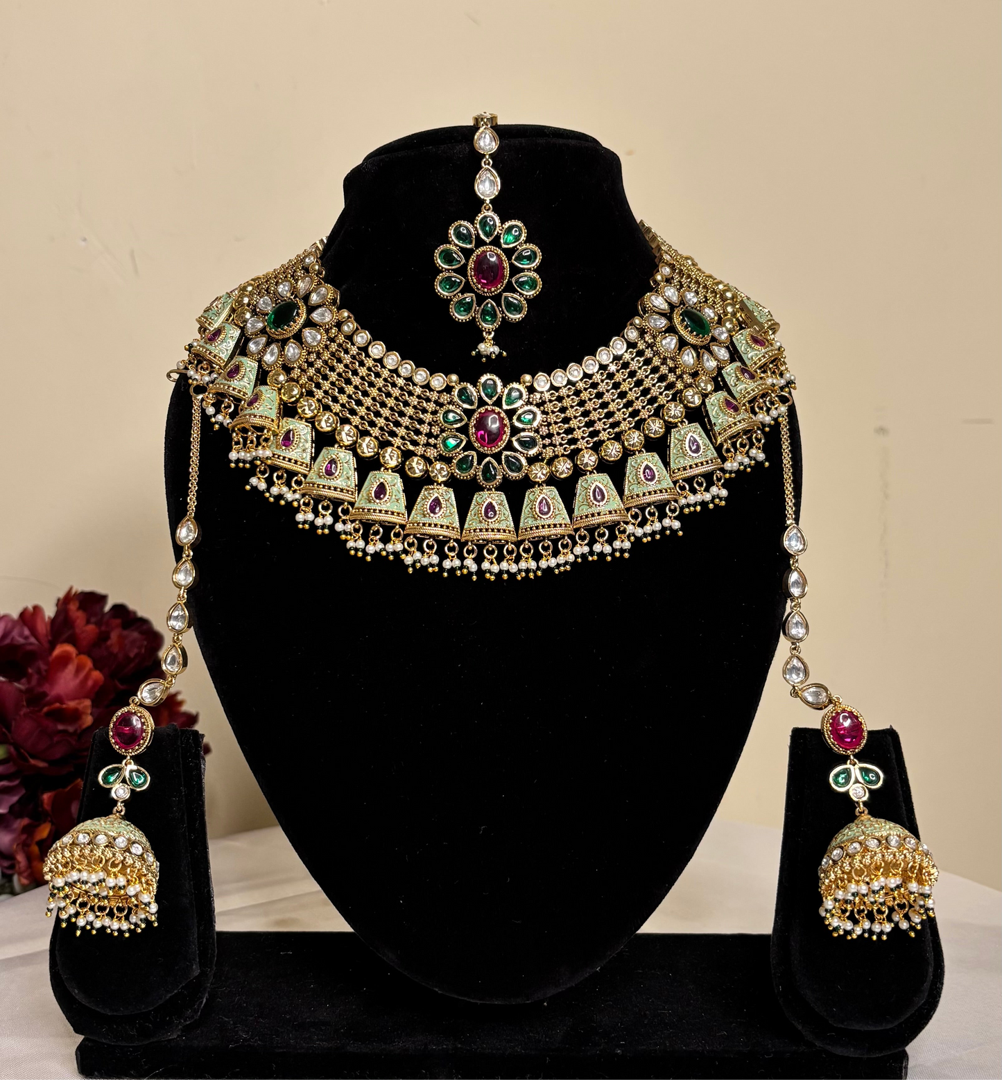 Swagatika Necklace Set(With Maangtika)