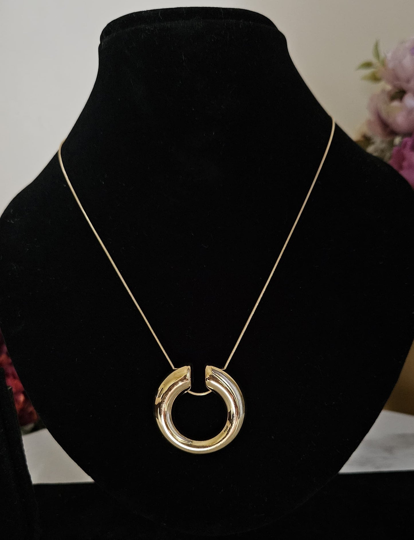 Sterling Gold Round Pendant