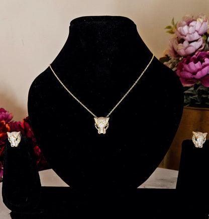 Stone Studded Jaguar Pendant