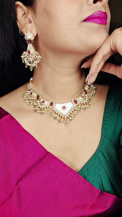 Victoria Tassel Necklace(With Maangtika)