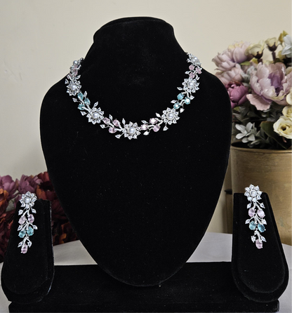 Floral Stone Studded Set