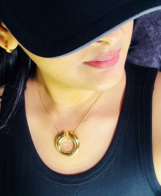 Sterling Gold Round Pendant