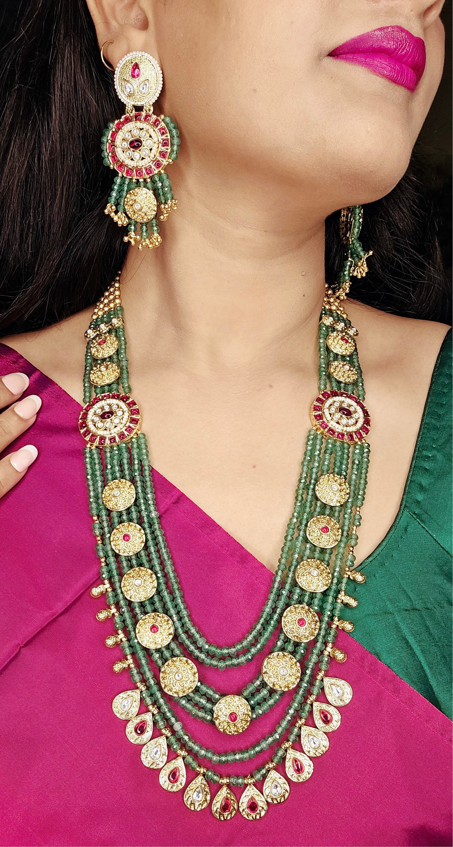 Rani Haar- Green Stone Neckalce
