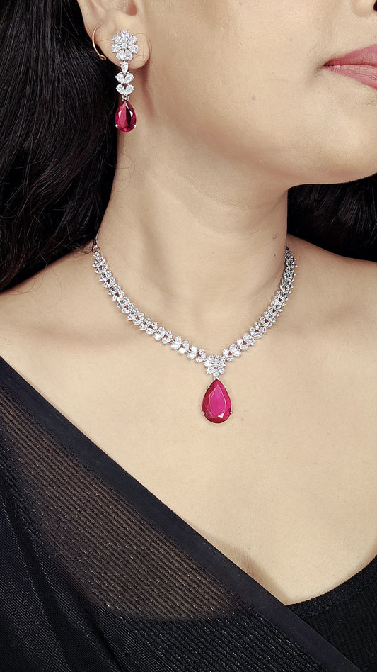 Ruby Drop Necklace