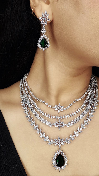 Multilayer Emerald Set