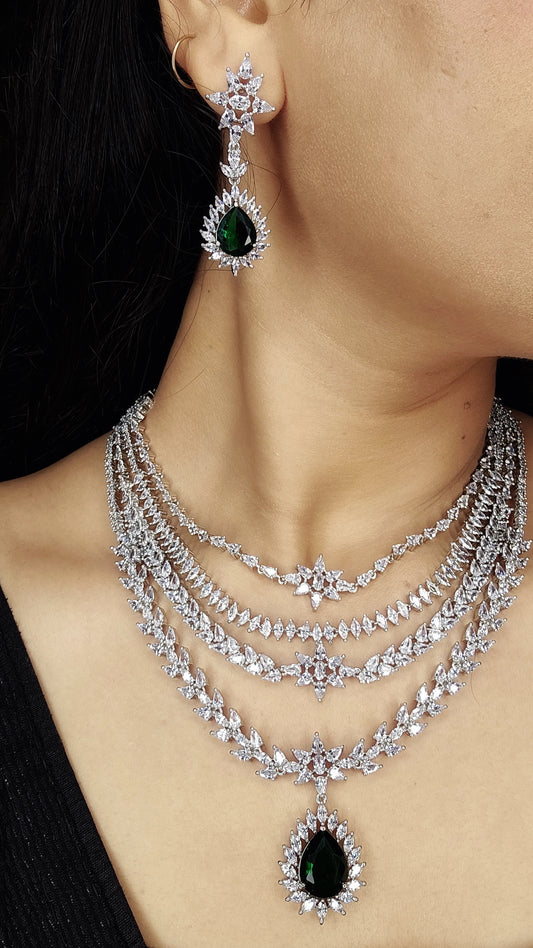 Multilayer Emerald Set