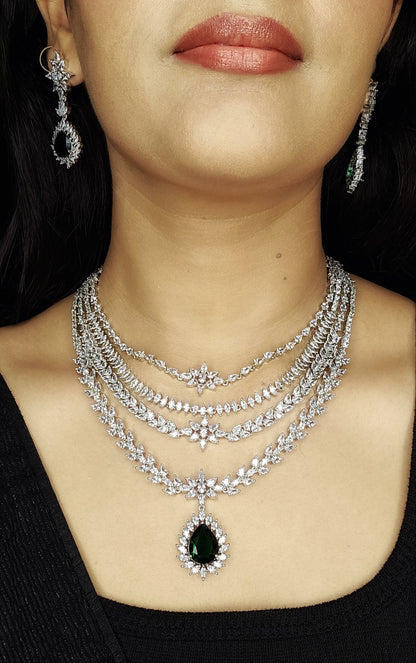 Multilayer Emerald Set